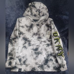 DKNY, size 10-12, black and white tie-dye
